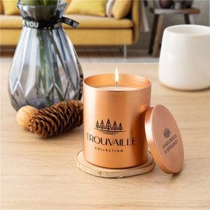 Home Décor Natural Essential Oils Soy Wax Sandalwood Scented Candles Set of 2